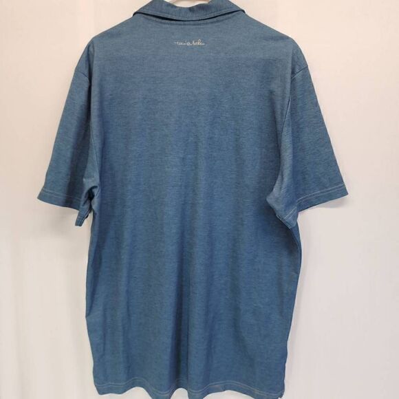 Travis Mathew Polo Golf Shirt Blue Men's Size XL Pima Cotton Blend - Picture 4 of 9